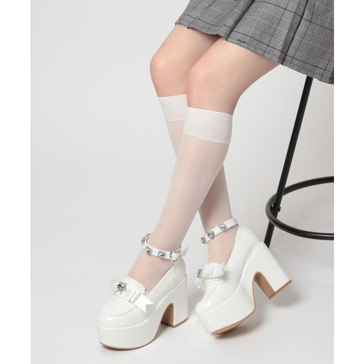 厚底リボン付き3WAYキラキラパンプス | ESPERANZA | 詳細画像24 