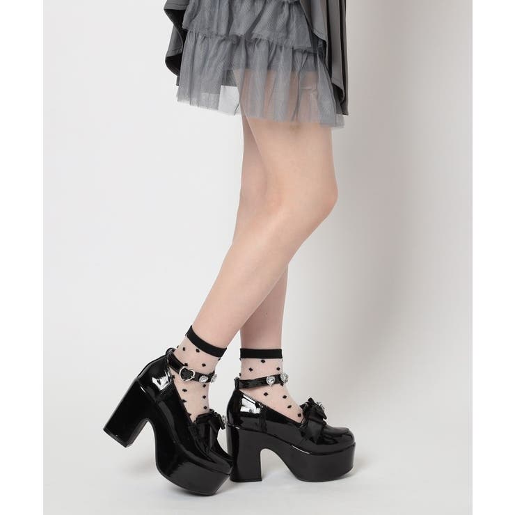 厚底リボン付き3WAYキラキラパンプス | ESPERANZA | 詳細画像27 