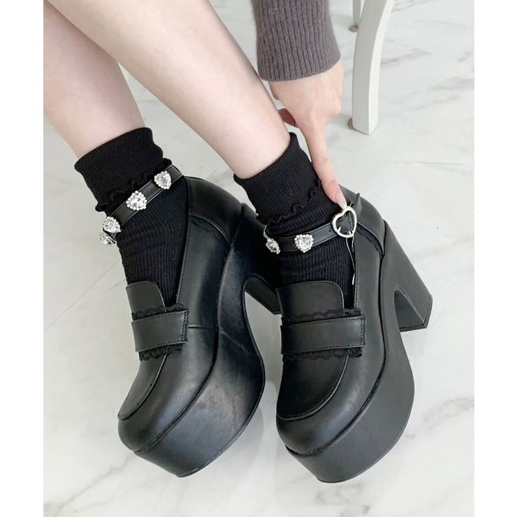 厚底リボン付き3WAYキラキラパンプス | ESPERANZA | 詳細画像1 