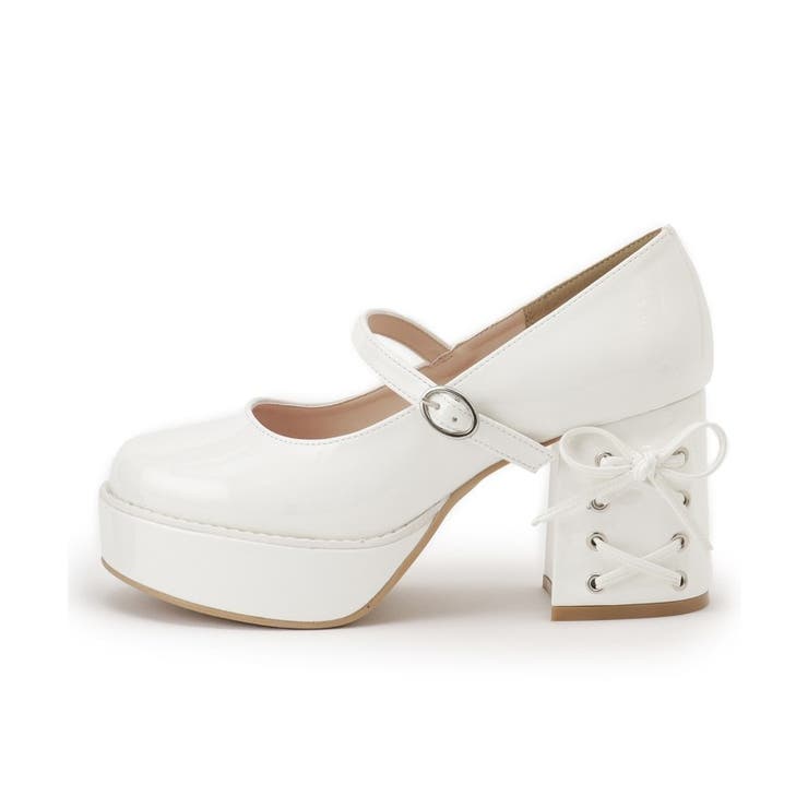 厚底ヒールレースアップパンプス | ESPERANZA | 詳細画像4 