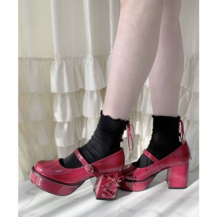 厚底ヒールレースアップパンプス | ESPERANZA | 詳細画像23 