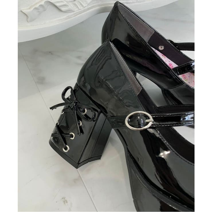 厚底ヒールレースアップパンプス | ESPERANZA | 詳細画像28 