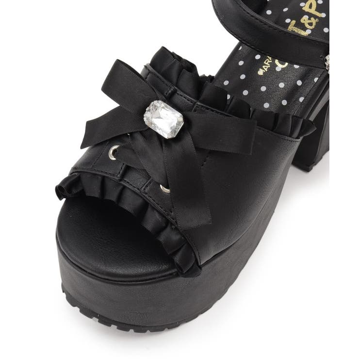 地雷系 厚底リボンレースアップサンダル | ESPERANZA | 詳細画像10 