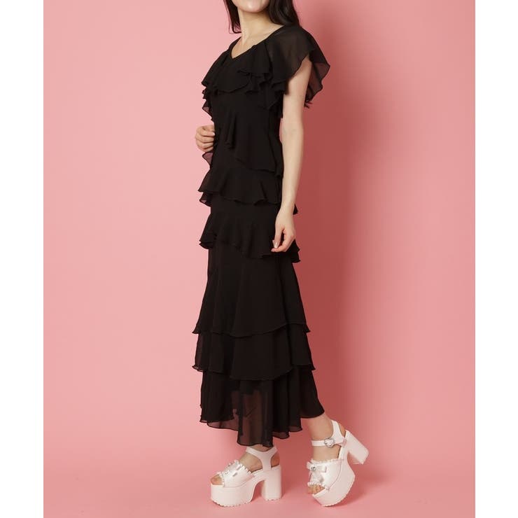 地雷系 厚底リボンレースアップサンダル | ESPERANZA | 詳細画像17 