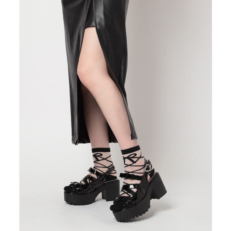 厚底レース付きリボンベルトサンダル | ESPERANZA | 詳細画像31 