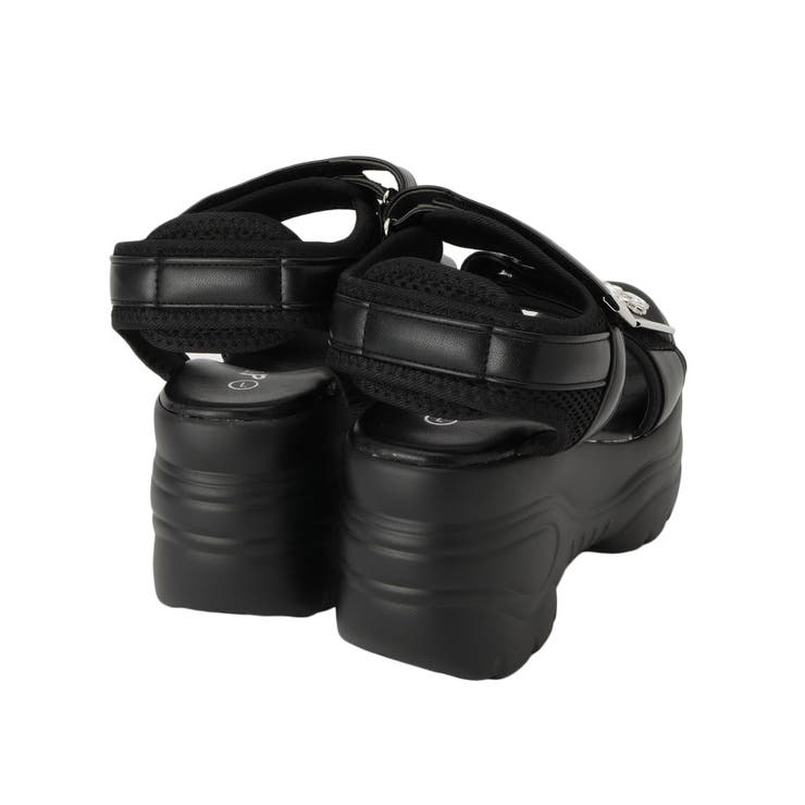 厚底ビジューバックルサンダル | ESPERANZA | 詳細画像4 