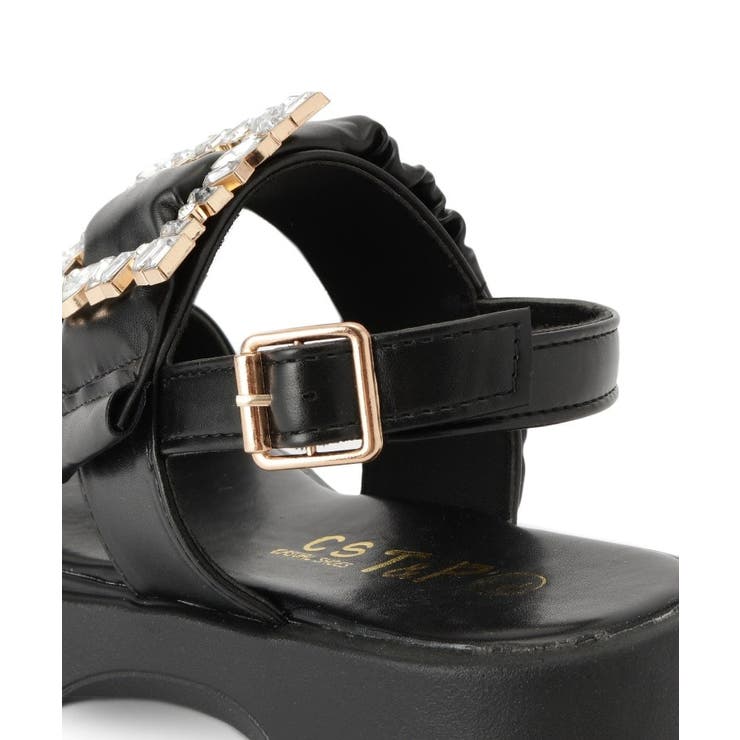 バックル付きギャザーサンダル | ESPERANZA | 詳細画像9 