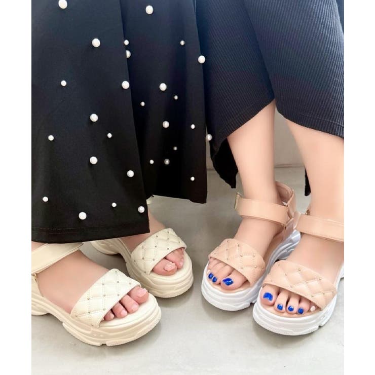 キルティング 面ファスナーストラップサンダル | ESPERANZA | 詳細画像26 