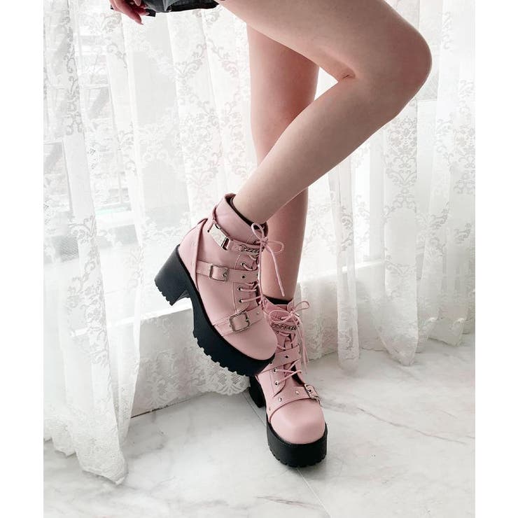 厚底ベルト付きブーツ | ESPERANZA | 詳細画像8 