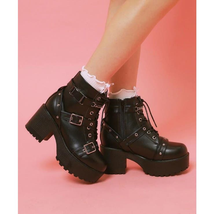 厚底ベルト付きブーツ | ESPERANZA | 詳細画像4 