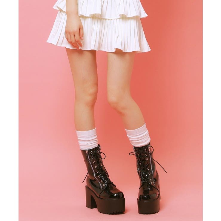 厚底サイドジップミドル丈ブーツ | ESPERANZA | 詳細画像7 