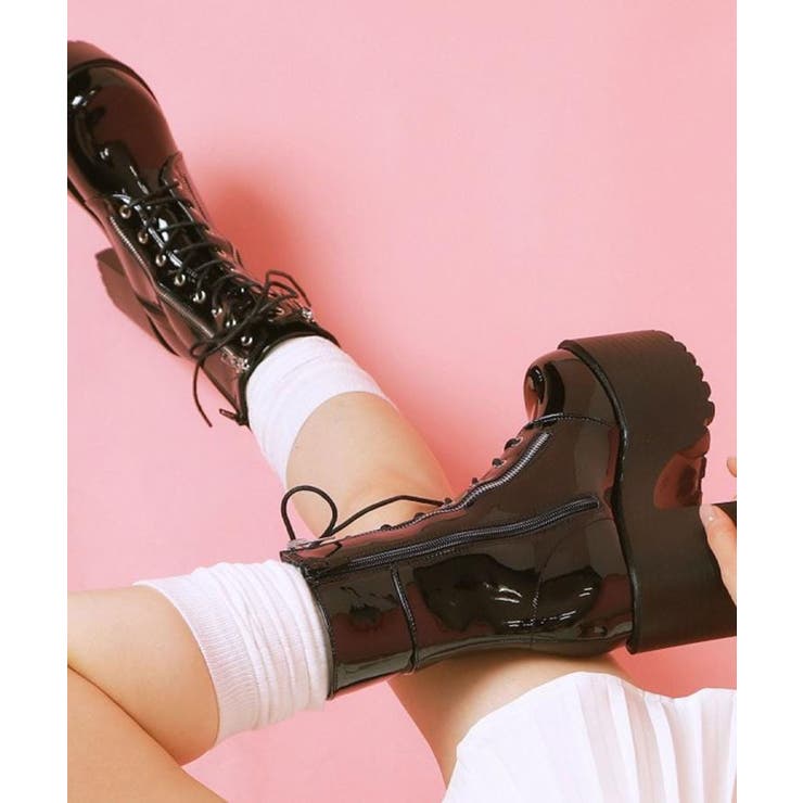 厚底サイドジップミドル丈ブーツ | ESPERANZA | 詳細画像5 