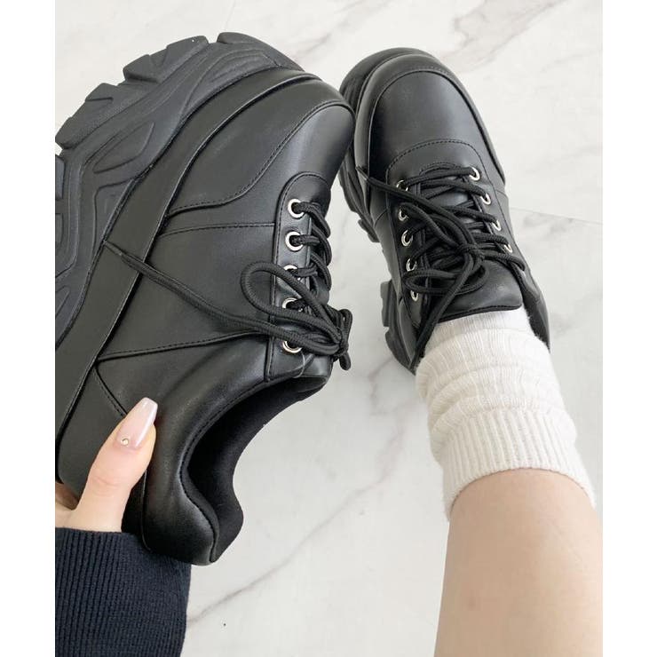 ブラック(019) | グリッター厚底スニーカー | ESPERANZA