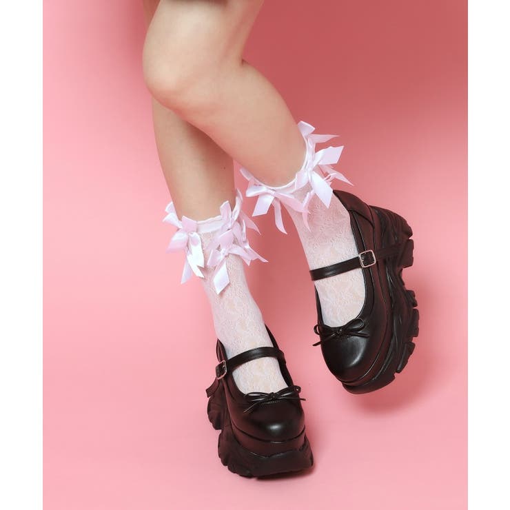 厚底ストラップリボンパンプス | ESPERANZA | 詳細画像10 