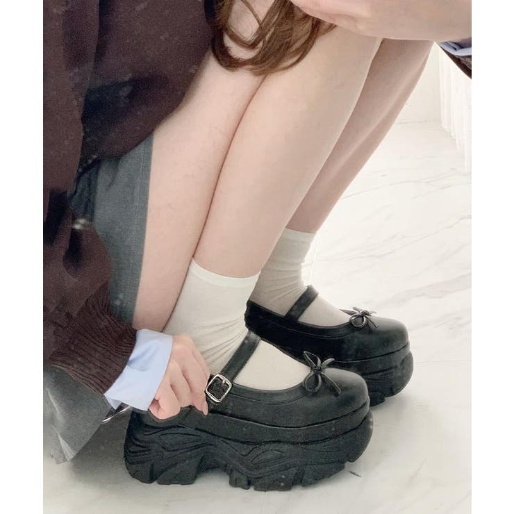 厚底ストラップリボンパンプス | ESPERANZA | 詳細画像8 