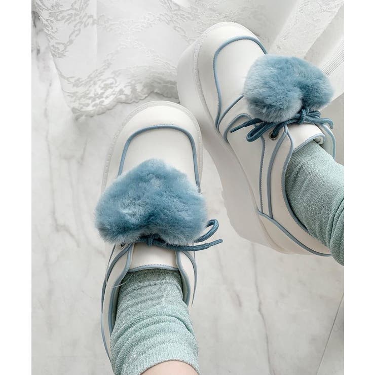 ブルー(992) | ハートチャーム付き厚底 | ESPERANZA