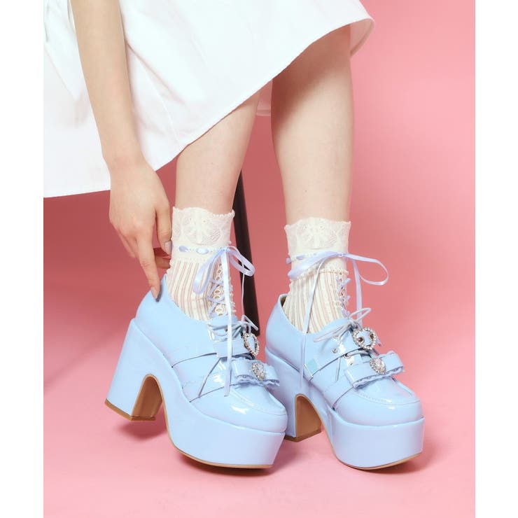 夢見る厚底キラキラハート付きパンプス | ESPERANZA | 詳細画像15 