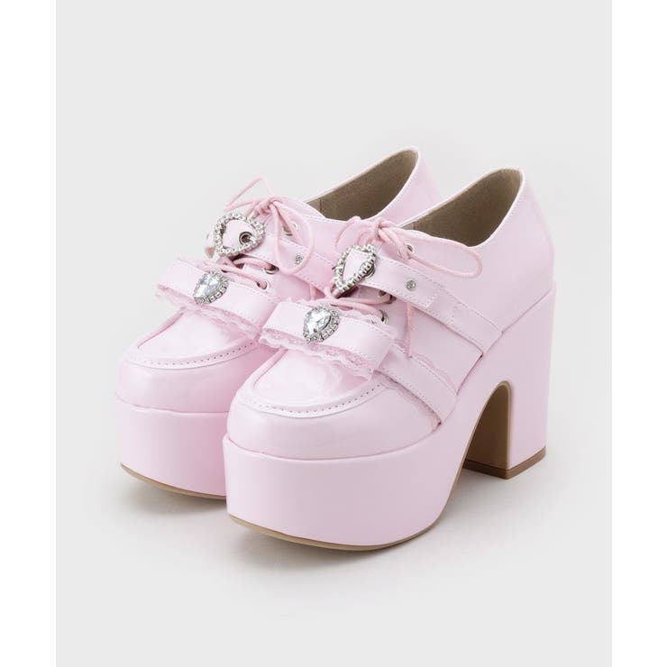 夢見る厚底キラキラハート付きパンプス | ESPERANZA | 詳細画像21 