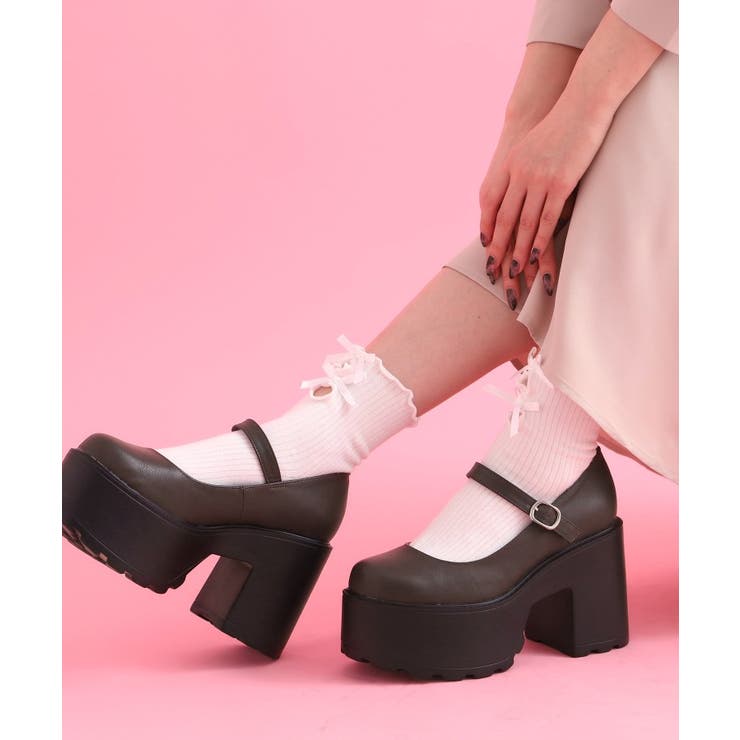 ブラウン(043) | 厚底ワンストラップパンプス | ESPERANZA