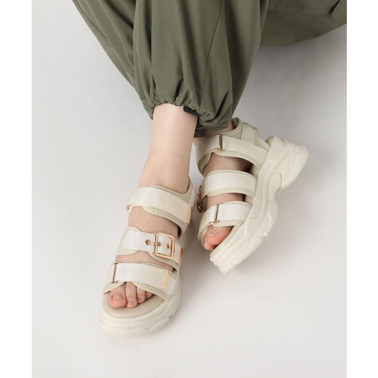 軽量厚底ソール ゴールドベルトスポーツサンダル | ESPERANZA | 詳細画像17 