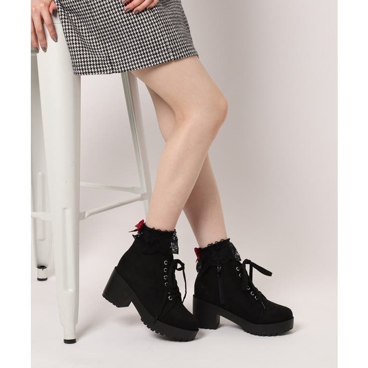 【らくちん履き心地】一体厚底レースアップブーツ | ESPERANZA | 詳細画像14 