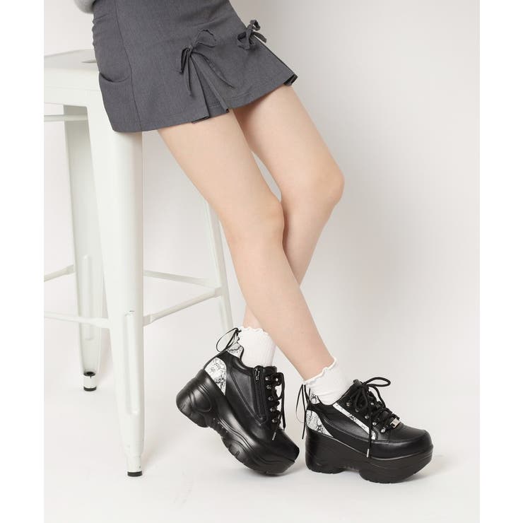 ＜脱ぎ履きしやすい＞ファスナー付厚底スニーカー | ESPERANZA | 詳細画像13 