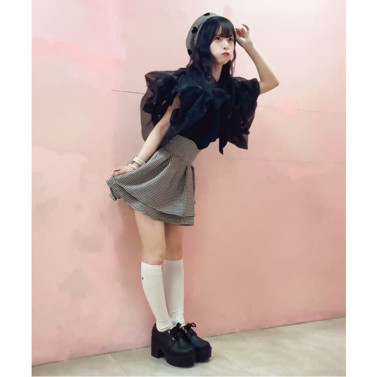 厚底サテンリボンレースアップヒールシューズ | ESPERANZA | 詳細画像1 