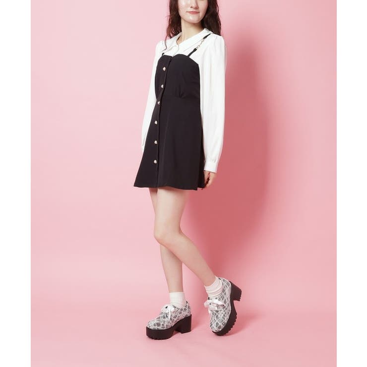 厚底サテンリボンレースアップヒールシューズ | ESPERANZA | 詳細画像22 