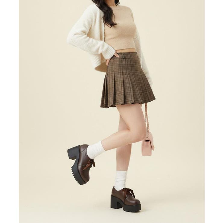 厚底サテンリボンレースアップヒールシューズ | ESPERANZA | 詳細画像17 