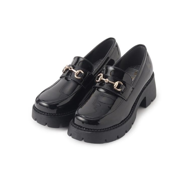 ブラックエナメル(619) | ＼抗菌・消臭／ビット付きローファーパンプス | ESPERANZA