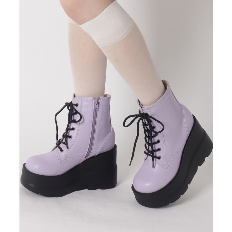 厚底レースアップブーツ | ESPERANZA | 詳細画像19 