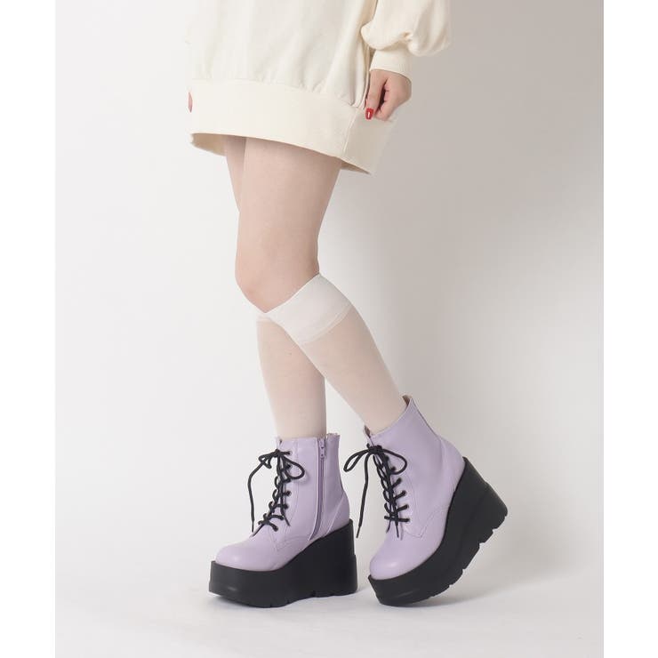 厚底レースアップブーツ | ESPERANZA | 詳細画像26 