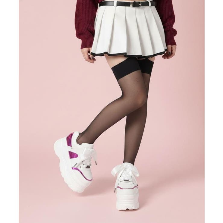 【新色追加】サテンリボンレースアップ厚底スニーカー | ESPERANZA | 詳細画像17 