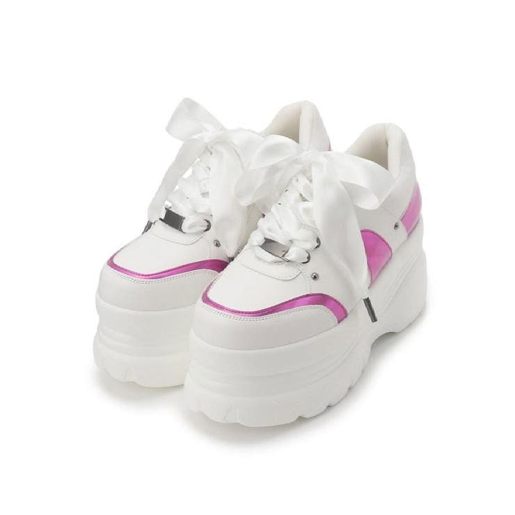 【新色追加】サテンリボンレースアップ厚底スニーカー | ESPERANZA | 詳細画像33 