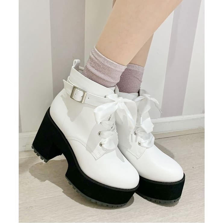 厚底レースアップブーツ | ESPERANZA | 詳細画像32 