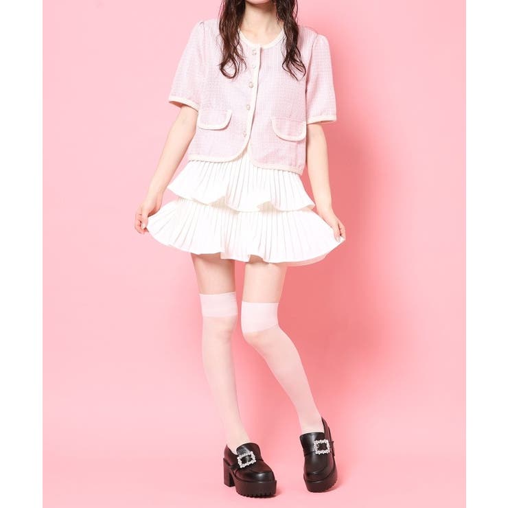 厚底キラキラストーンバックル ローファーパンプス | ESPERANZA | 詳細画像10 