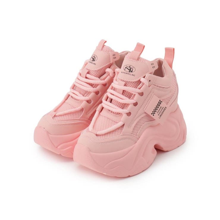 ピンク(072) | 厚底ワンポイントインヒールデザインスニーカー | ESPERANZA