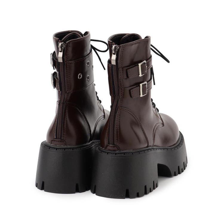 厚底ダブルベルトレースアップブーツ | ESPERANZA | 詳細画像6 