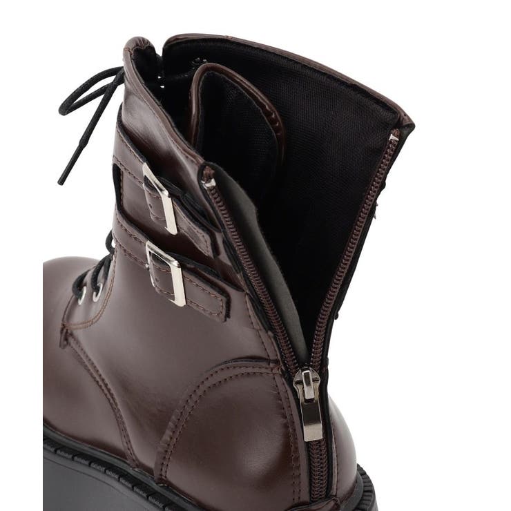 厚底ダブルベルトレースアップブーツ | ESPERANZA | 詳細画像13 