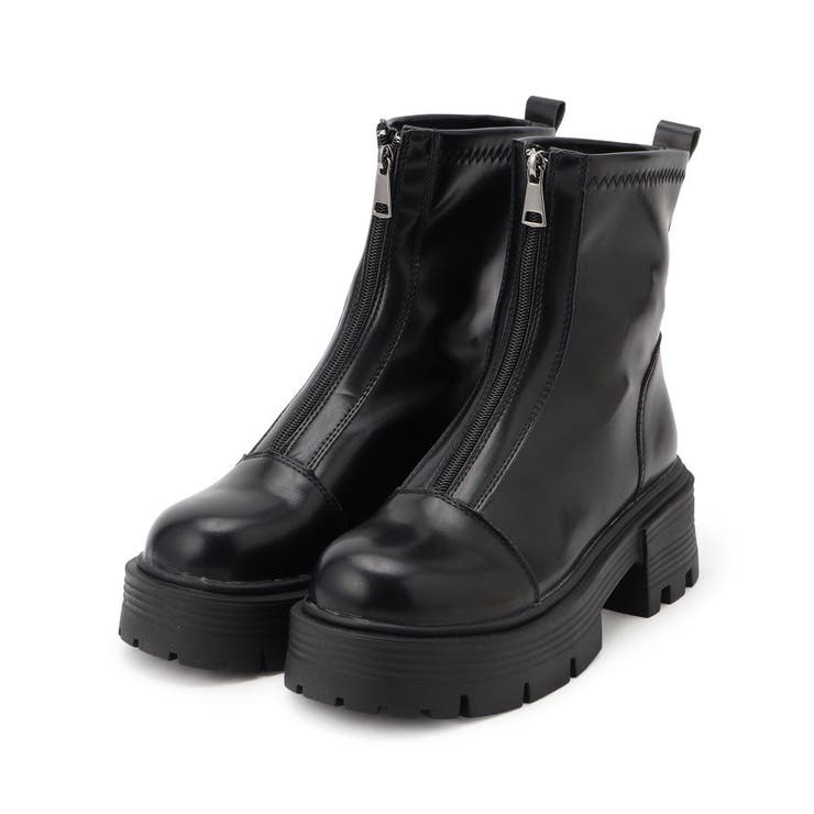 ブラック(019) | 厚底センタージップブーツ | ESPERANZA