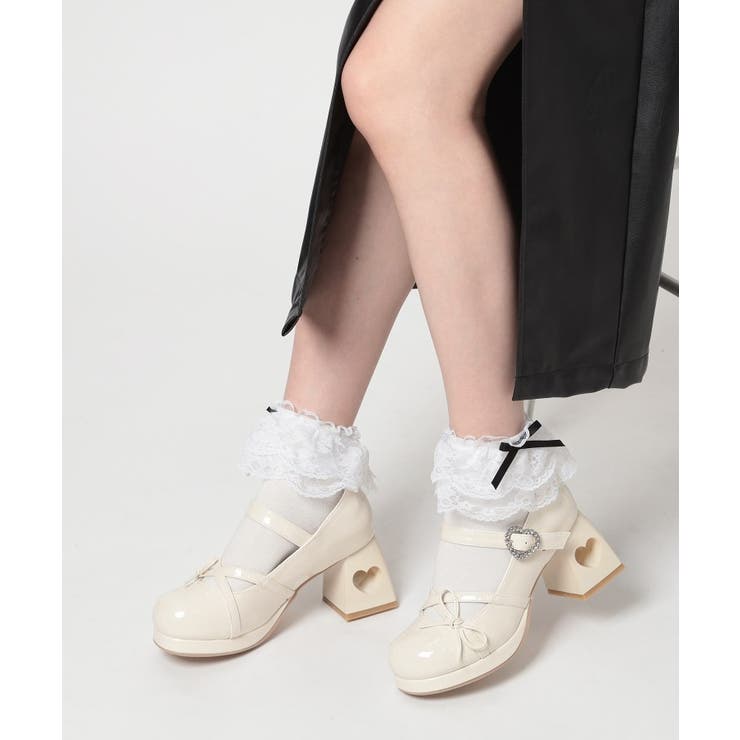 厚底ハートヒールストラップパンプス | ESPERANZA | 詳細画像20 