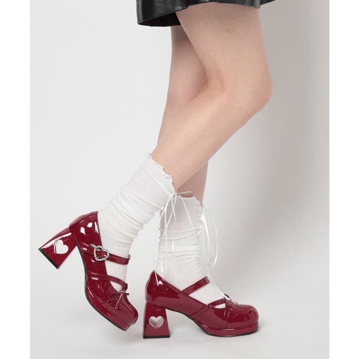 厚底ハートヒールストラップパンプス | ESPERANZA | 詳細画像26 