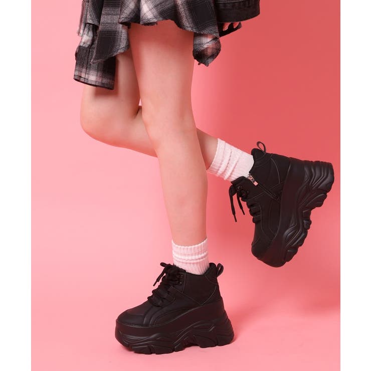 ブラック(019) | ハイカット厚底スニーカー | ESPERANZA