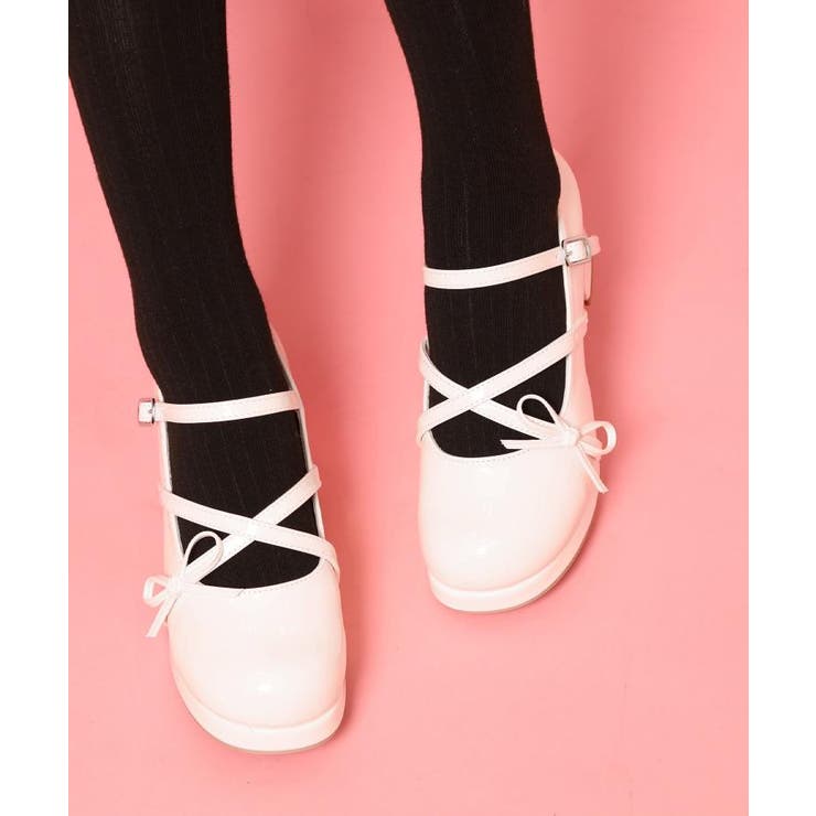 アイボリー(204) | バレエコアリボン付きパンプス | ESPERANZA