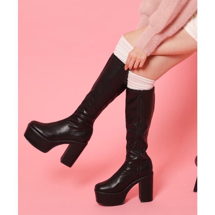 ブラック(019) | 厚底プレーンブーツ | ESPERANZA