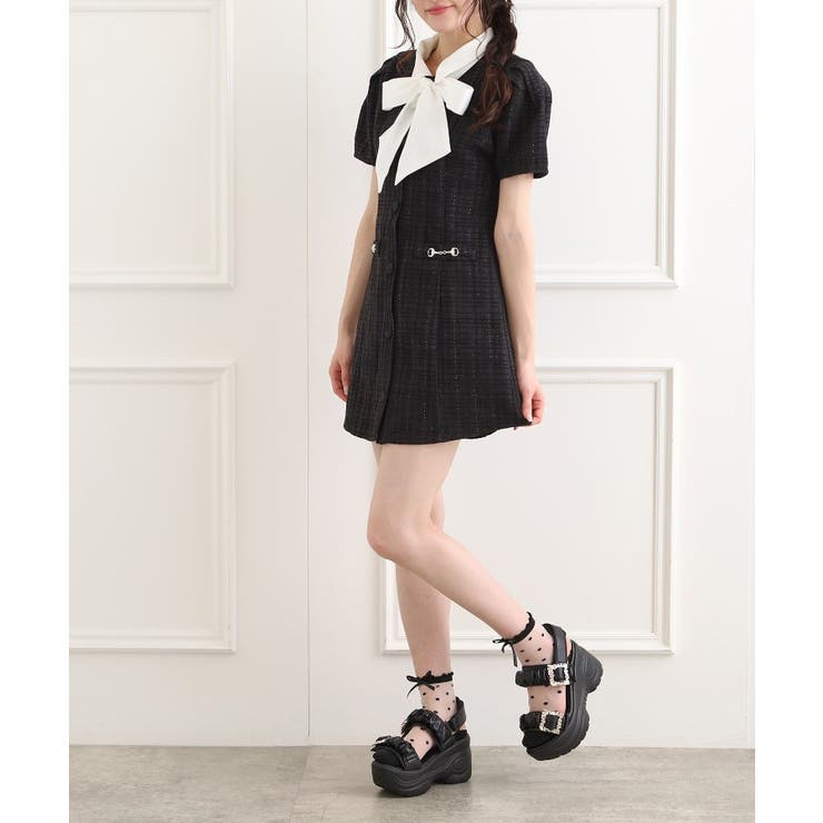 厚底キラキラパーツシャーリングサンダル | ESPERANZA | 詳細画像5 