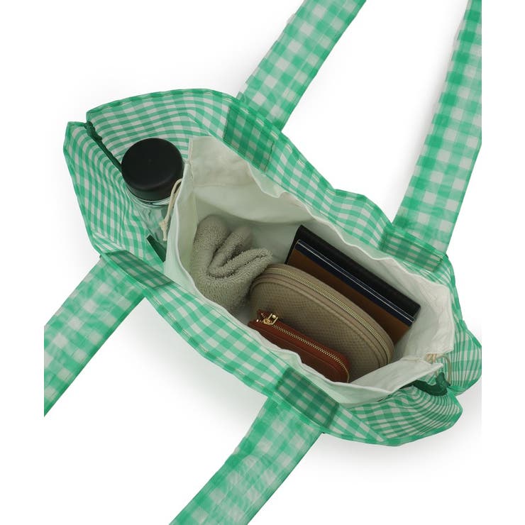 【新生活・新学期】ギンガムチェック チュールバッグ トートバッグ | ESPERANZA | 詳細画像10 