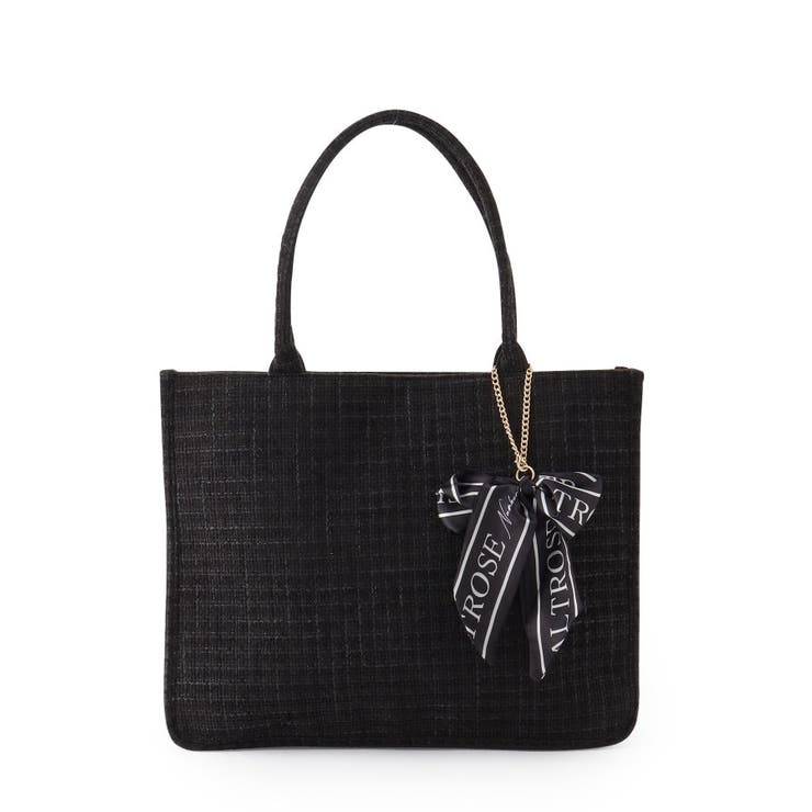 リボン付きツイードトートバッグ[品番：WRDW0179346]｜ESPERANZA