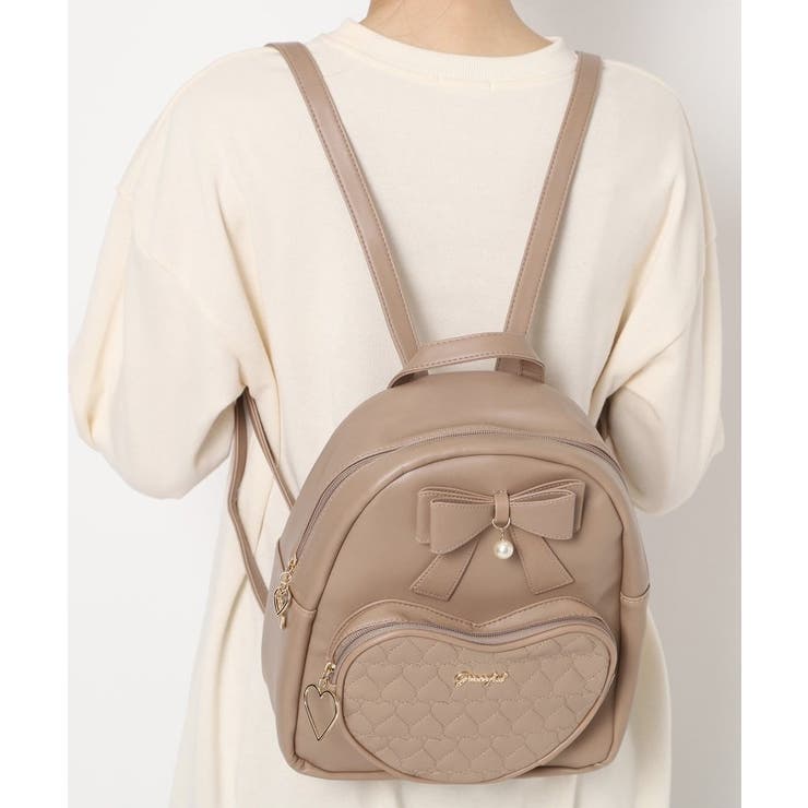 ハートを運んで！ガーリーリボンハートリュック[品番：WRDW0184204