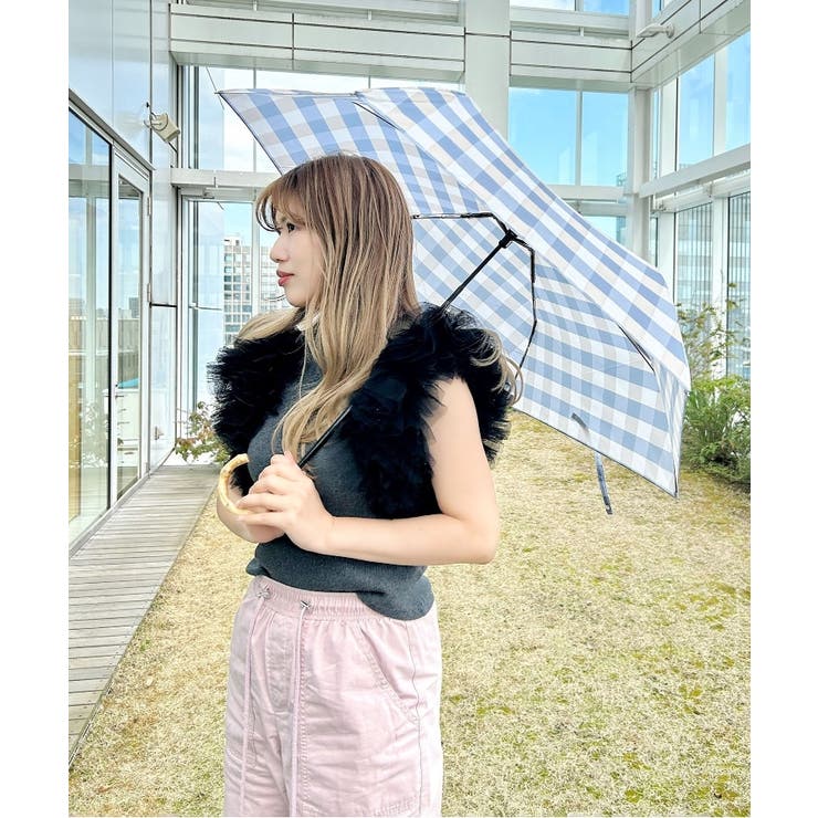 ギンガムチェックトートバッグ折りたたみ傘 雨傘 | ESPERANZA | 詳細画像1 